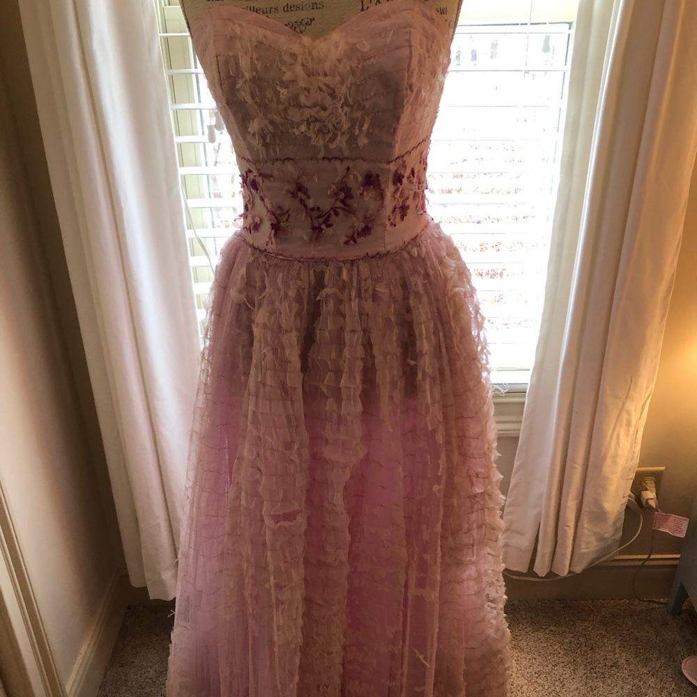 VINTAGE light pink/ purple prom dress!